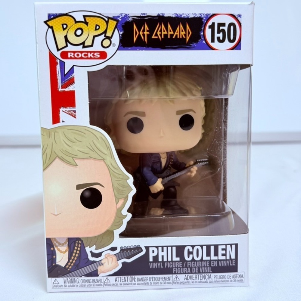 Funko Pop! Rocks Def Leppard Phil Collen #150 Vinyl Figure Guitarist Vaulted New